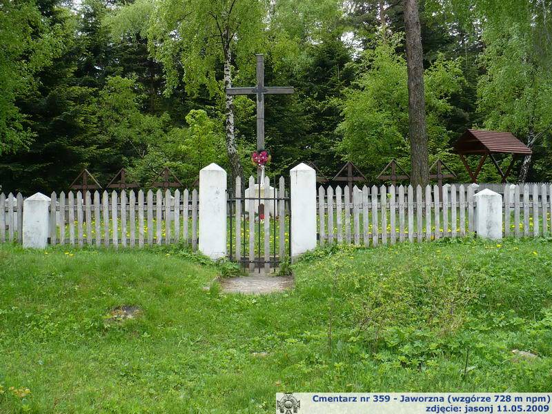 Cmentarz wojenny z I wojny nr 359 - Jaworzna (szczyt wzgórza Korab)